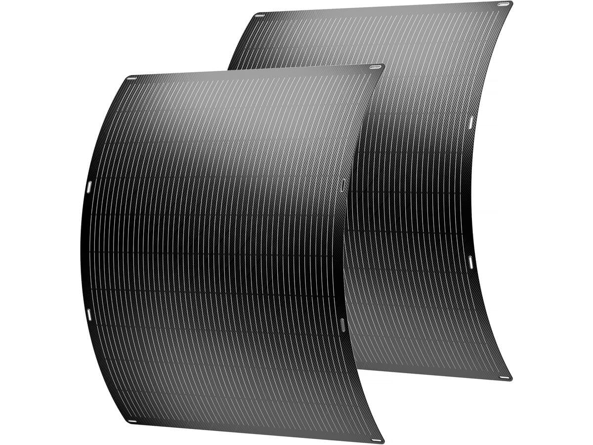 Lot de 2 panneaux solaire plug and play flexible - 400w "Urban center" - Noir